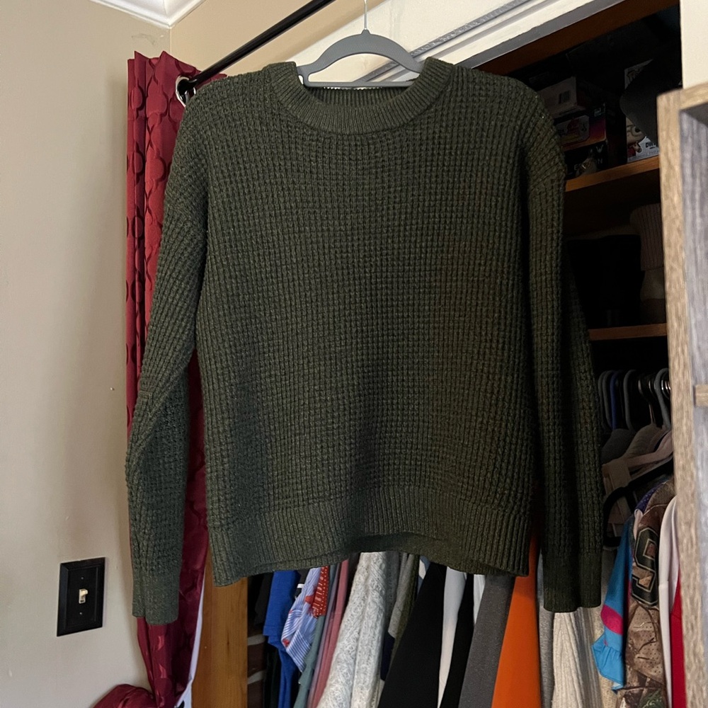 Time and Tru Dark Green Crew Neck Sweater